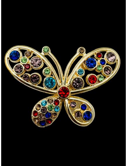 Brosa Martisor marime mare, Fluture Stilizat cu Strasuri, editie 2024, 6×5cm, en-gros Brosa Martisor marime mare, Fluture Stilizat cu Strasuri, editie 2024, 6×5cm, en-gros