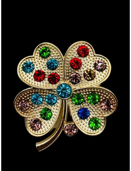 Brosa Martisor marime mare, Trifoi Norocos, editie 2024, 6×5cm, en-gros Brosa Martisor marime mare, Trifoi Norocos, editie 2024, 6×5cm, en-gros