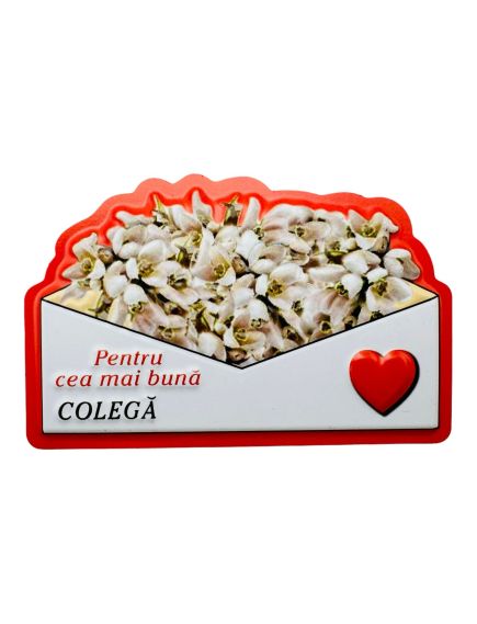 Magnet En-gros, Aranjament cu Ghiocei " Pentru cea mai buna COLEGA" 10×7cm Magnet En-gros, Aranjament cu Ghiocei " Pentru cea mai buna COLEGA" 10×7cm