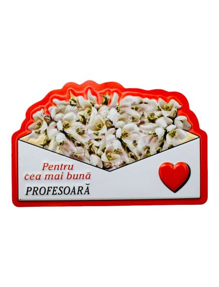 Magnet En-gros, Aranjament cu Ghiocei " Pentru cea mai buna PROFESOARA" 10×7cm Magnet En-gros, Aranjament cu Ghiocei " Pentru cea mai buna PROFESOARA" 10×7cm