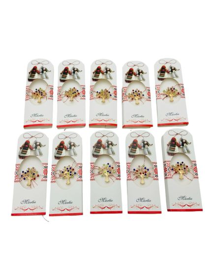 Set 20 Brose Martisor, ambalaj specific, Copacul Vietii, model 2024, 14×5cm, en-gros Set 20 Brose Martisor, ambalaj specific, Copacul Vietii, model 2024, 14×5cm, en-gros