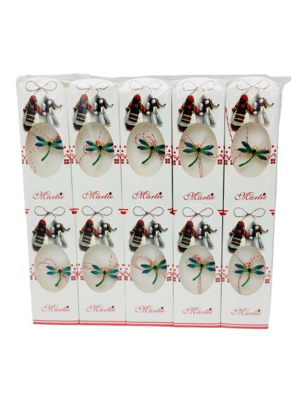 Set 20 Brose Martisor, ambalaj specific, Libelula Albastra, model 2024, 14×5cm, en-gros Set 20 Brose Martisor, ambalaj specific, Libelula Albastra, model 2024, 14×5cm, en-gros