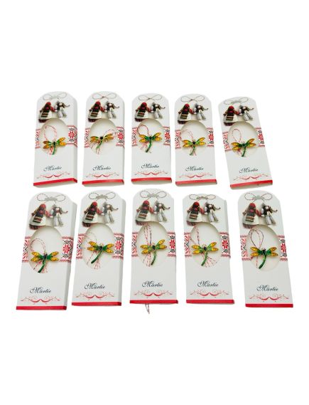 Set 20 Brose Martisor, ambalaj specific, Libelula Galbena, model 2024, 14×5cm, en-gros Set 20 Brose Martisor, ambalaj specific, Libelula Galbena, model 2024, 14×5cm, en-gros