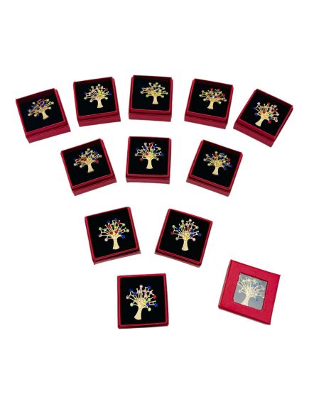 Set 24 Brose Martisor in cutiuta cu fereastra, 5×5cm, Copacul Vietii, model 2024, en-gros Set 24 Brose Martisor in cutiuta cu fereastra, 5×5cm, Copacul Vietii, model 2024, en-gros