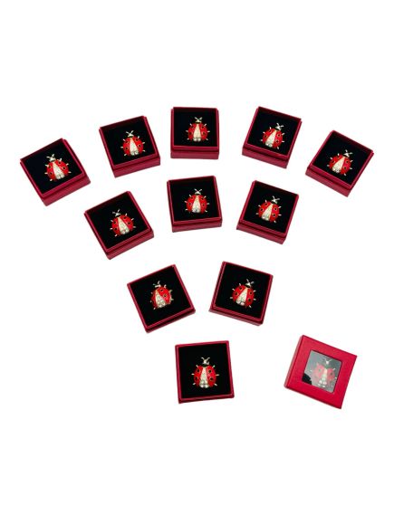 Set 24 Brose Martisor in cutiuta cu fereastra, 5×5cm, Gargarita Norocoasa, model 2024, en-gros Set 24 Brose Martisor in cutiuta cu fereastra, 5×5cm, Gargarita Norocoasa, model 2024, en-gros