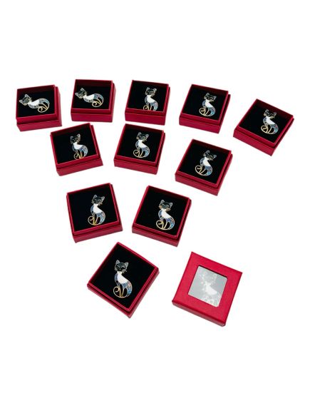 Set 24 Brose Martisor in cutiuta cu fereastra, 5×5cm, Pisicuta Simpatica, model 2024, en-gros Set 24 Brose Martisor in cutiuta cu fereastra, 5×5cm, Pisicuta Simpatica, model 2024, en-gros