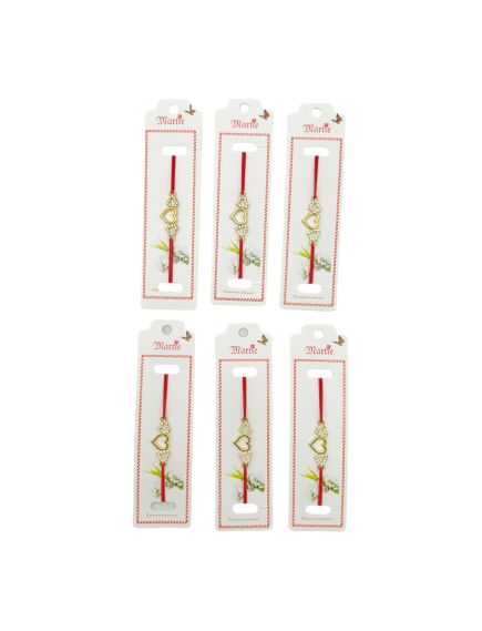 Set 24 de Bratari Martisor, Forever Love, snur rosu elastic, model 2024, en-gros Set 24 de Bratari Martisor, Forever Love, snur rosu elastic, model 2024, en-gros