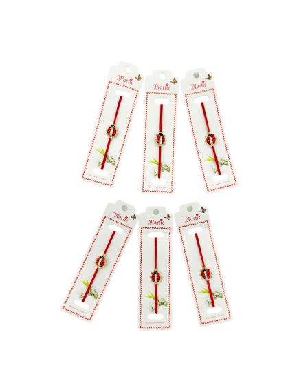 Set 24 de Bratari Martisor, Gargarita Norocoasa, snur rosu elastic, model 2024, en-gros Set 24 de Bratari Martisor, Gargarita Norocoasa, snur rosu elastic, model 2024, en-gros