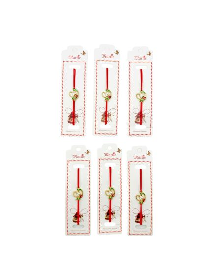 Set 24 de Bratari Martisor, Ghiocel Norocos, snur rosu elastic, model 2024, en-gros Set 24 de Bratari Martisor, Ghiocel Norocos, snur rosu elastic, model 2024, en-gros