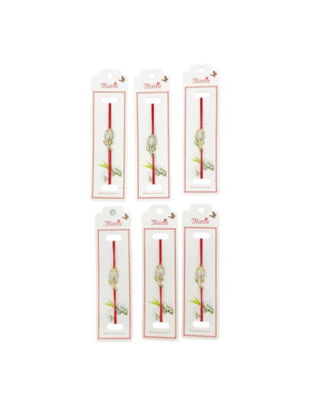 Set 24 de Bratari Martisor, Pure Flower, snur rosu elastic, model 2024, en-gros Set 24 de Bratari Martisor, Pure Flower, snur rosu elastic, model 2024, en-gros