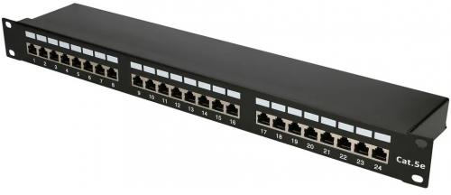 Accesoriu cabinet ExtraLink Patch panel 1U 24 porturi RJ45 CAT5e v2