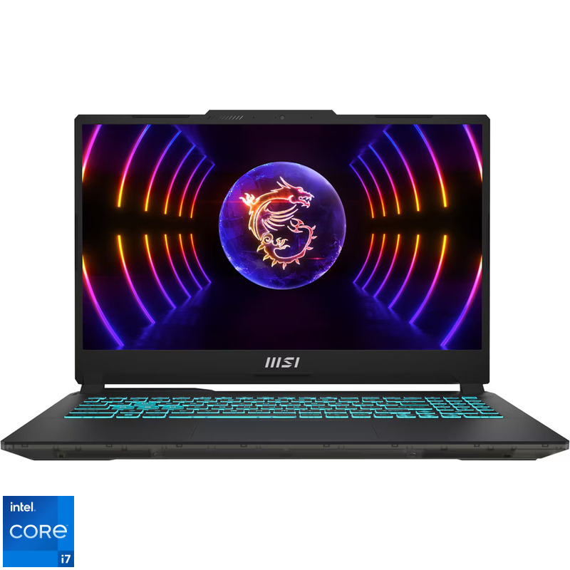 Laptop MSI Gaming 15.6'' Cyborg 15 A13VF, FHD 144Hz, Procesor Intel® Core™ i7-13620H (24M Cache, up to 4.90 GHz), 16GB DDR5, 1TB SSD, GeForce RTX 4060 8GB, Free DOS, Translucent Black Laptop MSI Gaming 15.6'' Cyborg 15 A13VF, FHD 144Hz, Procesor Intel® Core™ i7-13620H (24M Cache, up to 4.90 GHz), 16GB DDR5, 1TB SSD, GeForce RTX 4060 8GB, Free DOS, Translucent Black