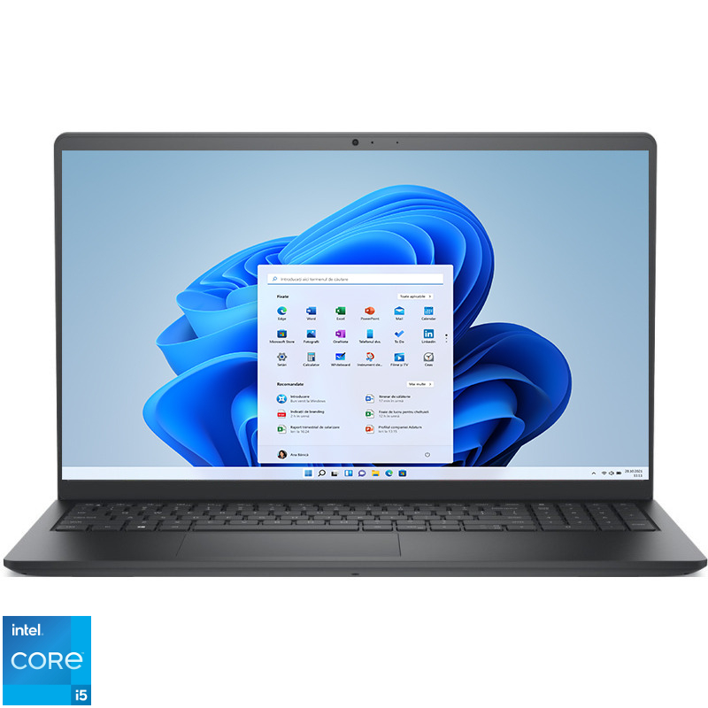 Laptop DELL 15.6'' Vostro 3520 (seria 3000), FHD 120Hz, Procesor Intel® Core™ i5-1235U (12M Cache, up to 4.40 GHz, with IPU), 16GB DDR4, 512GB SSD, Intel Iris Xe, Win 11 Pro, Carbon Black, 3Yr ProSupport Laptop DELL 15.6'' Vostro 3520 (seria 3000), FHD 120Hz, Procesor Intel® Core™ i5-1235U (12M Cache, up to 4.40 GHz, with IPU), 16GB DDR4, 512GB SSD, Intel Iris Xe, Win 11 Pro, Carbon Black, 3Yr ProSupport