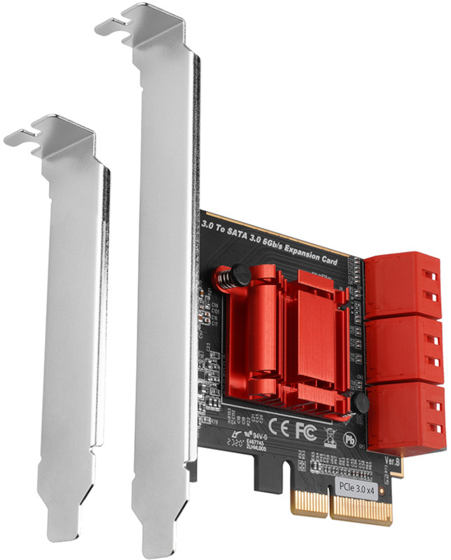 Adaptor AXAGON PCES-SA6 1x PCI-E Male - 6x SATA