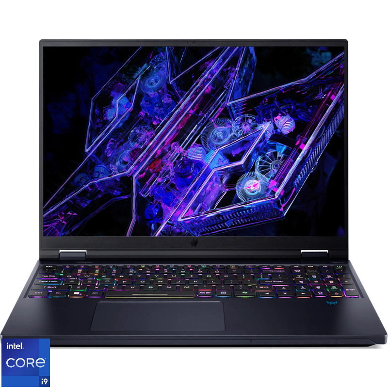 Laptop Acer Gaming 16'' Predator Helios 16 PH16-72, WQXGA IPS 240Hz, Procesor Intel® Core™ i9 14900HX (36M Cache, up to 5.80 GHz), 32GB DDR5, 1TB SSD, GeForce RTX 4070 8GB, No OS, Abyssal Black Laptop Acer Gaming 16'' Predator Helios 16 PH16-72, WQXGA IPS 240Hz, Procesor Intel® Core™ i9 14900HX (36M Cache, up to 5.80 GHz), 32GB DDR5, 1TB SSD, GeForce RTX 4070 8GB, No OS, Abyssal Black