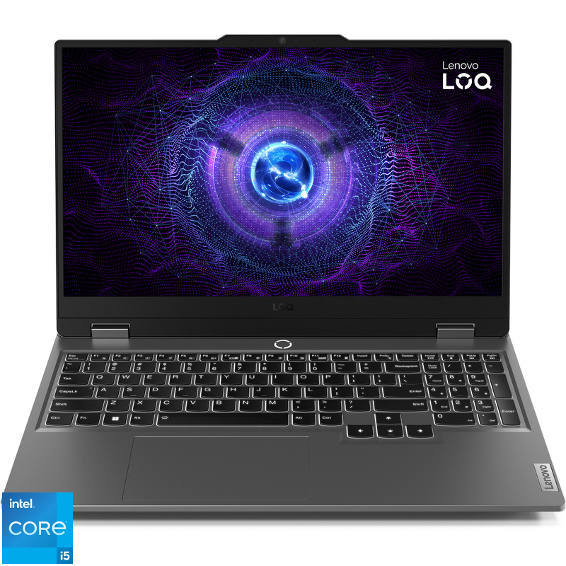 Laptop Lenovo Gaming 15.6'' LOQ 15IAX9, FHD IPS 144Hz, Procesor Intel® Core™ i5-12450HX (12M Cache, up to 4.40 GHz), 16GB DDR5, 1TB SSD, GeForce RTX 3050 6GB, No OS, Luna Grey Laptop Lenovo Gaming 15.6'' LOQ 15IAX9, FHD IPS 144Hz, Procesor Intel® Core™ i5-12450HX (12M Cache, up to 4.40 GHz), 16GB DDR5, 1TB SSD, GeForce RTX 3050 6GB, No OS, Luna Grey