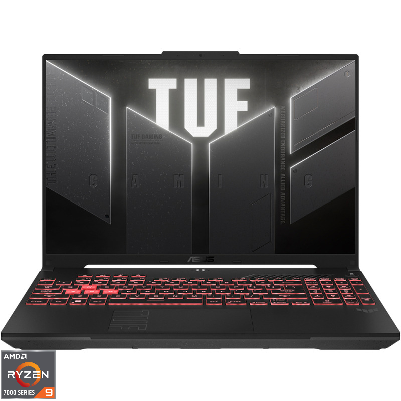 Laptop ASUS Gaming 16'' TUF A16 FA607PV, FHD+ 165Hz, Procesor AMD Ryzen™ 9 7845HX (64M Cache, up to 5.2 GHz), 16GB DDR5, 512GB SSD, GeForce RTX 4060 8GB, No OS, Jaeger Gray Laptop ASUS Gaming 16'' TUF A16 FA607PV, FHD+ 165Hz, Procesor AMD Ryzen™ 9 7845HX (64M Cache, up to 5.2 GHz), 16GB DDR5, 512GB SSD, GeForce RTX 4060 8GB, No OS, Jaeger Gray