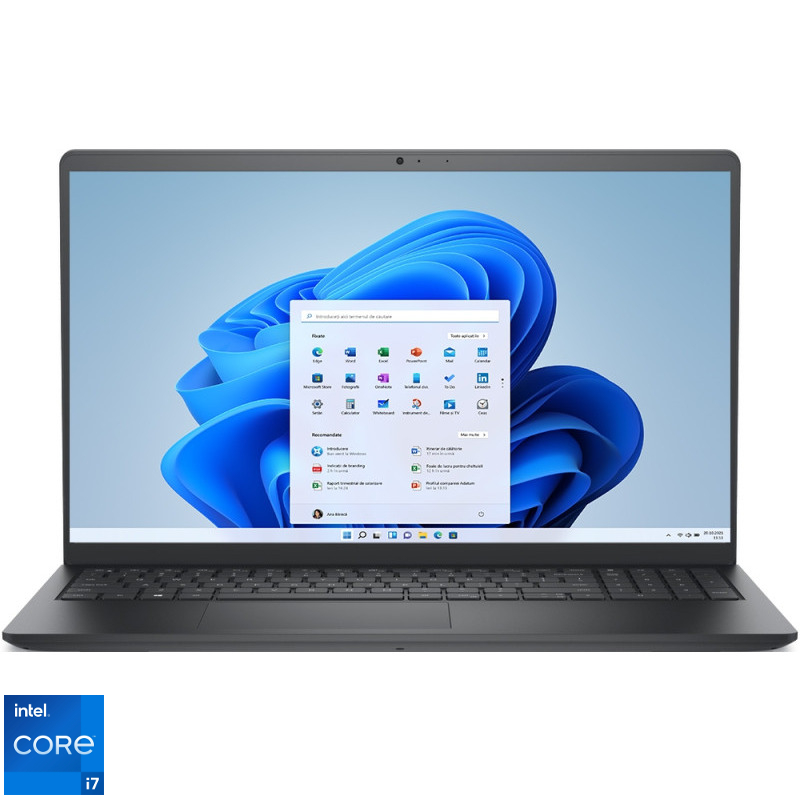 Laptop DELL 15.6'' Vostro 3530, FHD 120Hz, Procesor Intel® Core™ i7-1355U (12M Cache, up to 5.00 GHz), 16GB DDR4, 512GB SSD, GeForce MX550 2GB, Win 11 Pro, Carbon Black, 3Yr ProSupport Laptop DELL 15.6'' Vostro 3530, FHD 120Hz, Procesor Intel® Core™ i7-1355U (12M Cache, up to 5.00 GHz), 16GB DDR4, 512GB SSD, GeForce MX550 2GB, Win 11 Pro, Carbon Black, 3Yr ProSupport