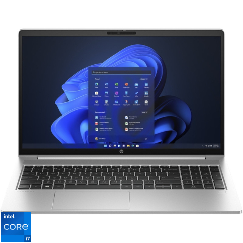 Laptop HP 15.6'' ProBook 450 G10, FHD IPS, Procesor Intel® Core™ i7-1355U (12M Cache, up to 5.00 GHz), 16GB DDR4, 512GB SSD, Intel Iris Xe, Win 11 Pro, Silver Laptop HP 15.6'' ProBook 450 G10, FHD IPS, Procesor Intel® Core™ i7-1355U (12M Cache, up to 5.00 GHz), 16GB DDR4, 512GB SSD, Intel Iris Xe, Win 11 Pro, Silver