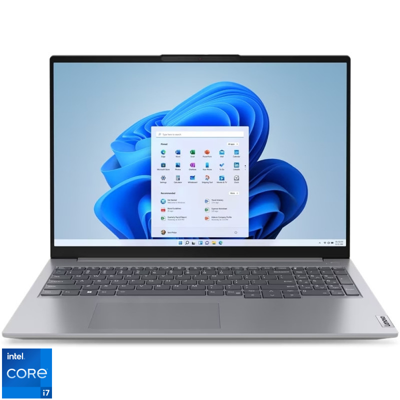 Laptop Lenovo 16'' ThinkBook 16 G6 IRL, WUXGA IPS, Procesor Intel® Core™ i7-13700H (24M Cache, up to 5.00 GHz), 16GB DDR5, 512GB SSD, Intel Iris Xe, Win 11 Pro, Arctic Grey Laptop Lenovo 16'' ThinkBook 16 G6 IRL, WUXGA IPS, Procesor Intel® Core™ i7-13700H (24M Cache, up to 5.00 GHz), 16GB DDR5, 512GB SSD, Intel Iris Xe, Win 11 Pro, Arctic Grey