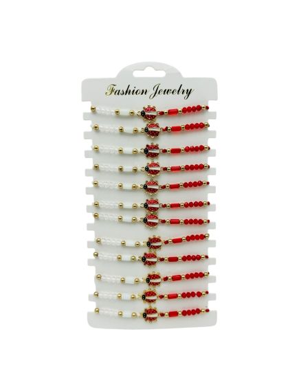 Set 12 Bratari Martisor En-gros, Gargarita Norocoasa, snur reglabil, cu margele Set 12 Bratari Martisor En-gros, Gargarita Norocoasa, snur reglabil, cu margele