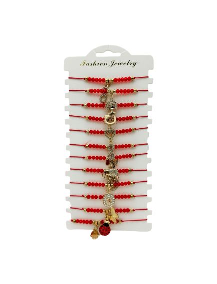Set 12 Bratari Martisor En-gros, Simbol si Bilute Aurii, modele diferite, snur reglabil, cu margele Set 12 Bratari Martisor En-gros, Simbol si Bilute Aurii, modele diferite, snur reglabil, cu margele