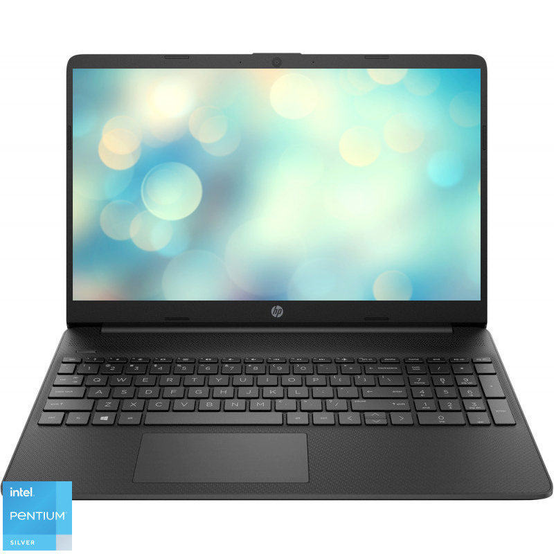 Laptop HP 15.6'' 15s-fq3015nq, HD, Procesor Intel® Pentium® Silver N6000 (4M Cache, up to 3.30 GHz), 4GB DDR4, 256GB SSD, GMA UHD, Free DOS, Black Laptop HP 15.6'' 15s-fq3015nq, HD, Procesor Intel® Pentium® Silver N6000 (4M Cache, up to 3.30 GHz), 4GB DDR4, 256GB SSD, GMA UHD, Free DOS, Black