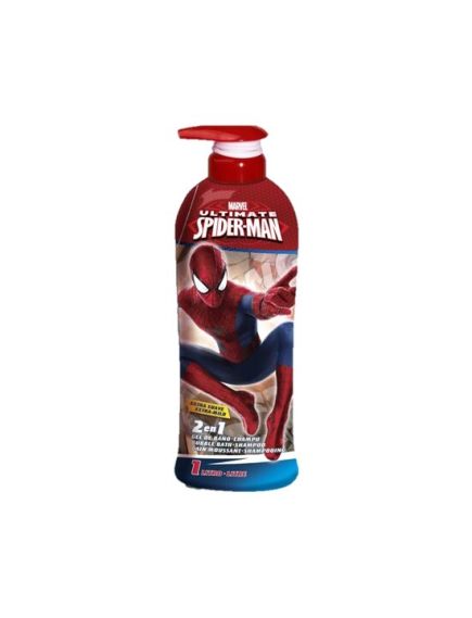 Gel de dus si sampon 2 in 1, Spiderman, Baieti, Fara lacrimi, 1000ml Engros Gel de dus si sampon 2 in 1, Spiderman, Baieti, Fara lacrimi, 1000ml Engros