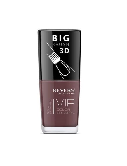 Lac de unghii Vip, 3D, Revers, maro inchis, 12 ml, Nr 014 - mat Engros Lac de unghii Vip, 3D, Revers, maro inchis, 12 ml, Nr 014 - mat Engros
