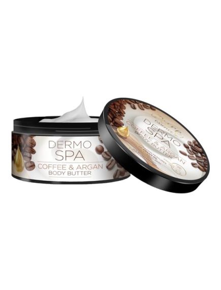 Unt de corp, Dermo Spa, Pure Essence, cu extract de Cafea si ulei de Argan, 200ml Engros Unt de corp, Dermo Spa, Pure Essence, cu extract de Cafea si ulei de Argan, 200ml Engros