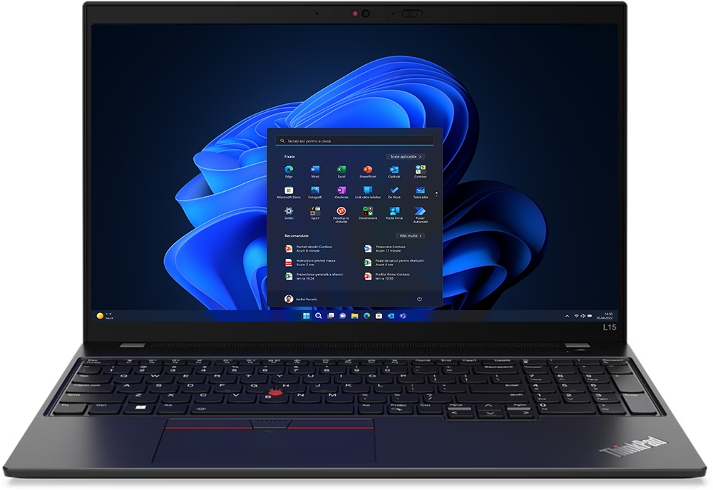 Laptop Lenovo 15.6'' ThinkPad L15 Gen 4, FHD IPS, Procesor AMD Ryzen™ 5 7530U (16M Cache, up to 4.5 GHz), 16GB DDR4, 512GB SSD, Radeon, Win 11 Pro, Thunder Black