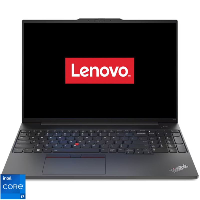 Laptop Lenovo 16'' ThinkPad E16 Gen 1, WUXGA IPS, Procesor Intel® Core™ i7-1355U (12M Cache, up to 5.00 GHz), 16GB DDR4, 512GB SSD, Intel Iris Xe, No OS, Graphite Black Laptop Lenovo 16'' ThinkPad E16 Gen 1, WUXGA IPS, Procesor Intel® Core™ i7-1355U (12M Cache, up to 5.00 GHz), 16GB DDR4, 512GB SSD, Intel Iris Xe, No OS, Graphite Black