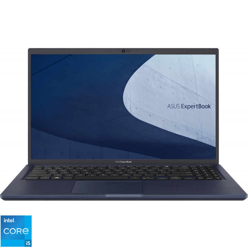 Ultrabook ASUS 15.6'' ExpertBook B1 B1500CBA, FHD, Procesor Intel® Core™ i5-1235U (12M Cache, up to 4.40 GHz, with IPU), 8GB DDR4, 512GB SSD, Intel Iris Xe, No OS, Star Black Ultrabook ASUS 15.6'' ExpertBook B1 B1500CBA, FHD, Procesor Intel® Core™ i5-1235U (12M Cache, up to 4.40 GHz, with IPU), 8GB DDR4, 512GB SSD, Intel Iris Xe, No OS, Star Black