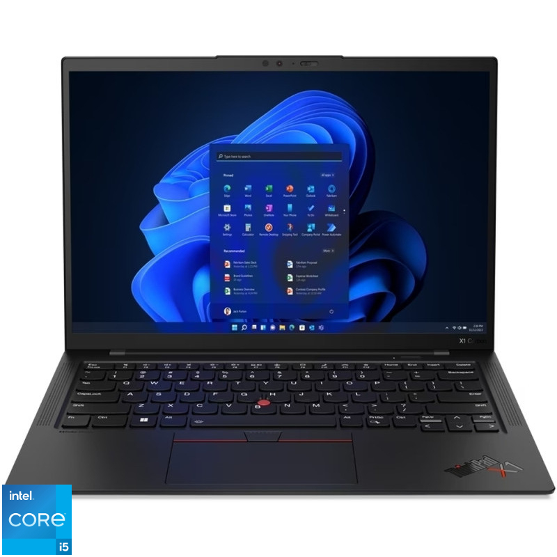 Ultrabook Lenovo 14'' ThinkPad X1 Carbon Gen 11, WUXGA IPS, Procesor Intel® Core™ i5-1335U (12M Cache, up to 4.60 GHz), 16GB DDR5, 512GB SSD, Intel Iris Xe, Win 11 Pro, Deep Black, Paint Ultrabook Lenovo 14'' ThinkPad X1 Carbon Gen 11, WUXGA IPS, Procesor Intel® Core™ i5-1335U (12M Cache, up to 4.60 GHz), 16GB DDR5, 512GB SSD, Intel Iris Xe, Win 11 Pro, Deep Black, Paint