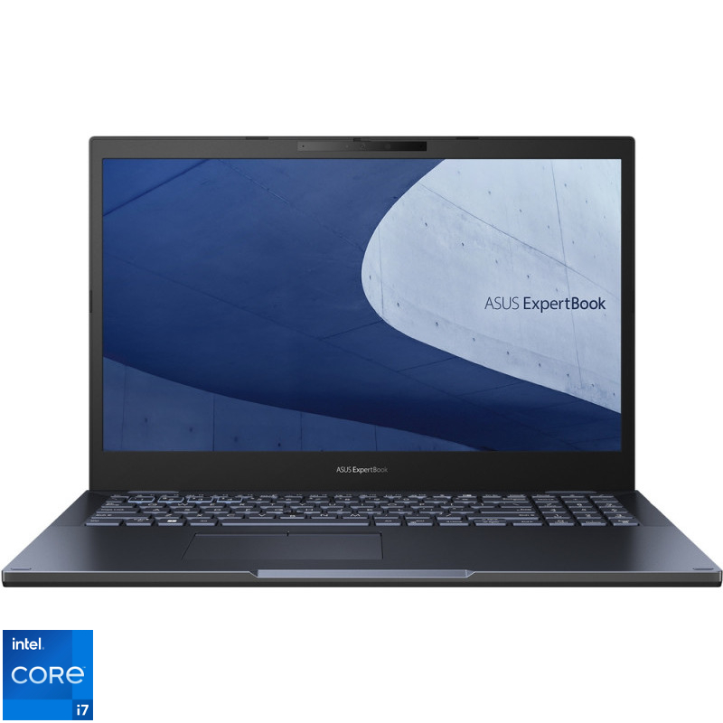 Laptop ASUS 15.6'' ExpertBook B2 B2502CBA, FHD, Procesor Intel® Core™ i7-1260P (18M Cache, up to 4.70 GHz), 16GB DDR4, 1TB SSD, Intel Iris Xe, No OS, Star Black Laptop ASUS 15.6'' ExpertBook B2 B2502CBA, FHD, Procesor Intel® Core™ i7-1260P (18M Cache, up to 4.70 GHz), 16GB DDR4, 1TB SSD, Intel Iris Xe, No OS, Star Black