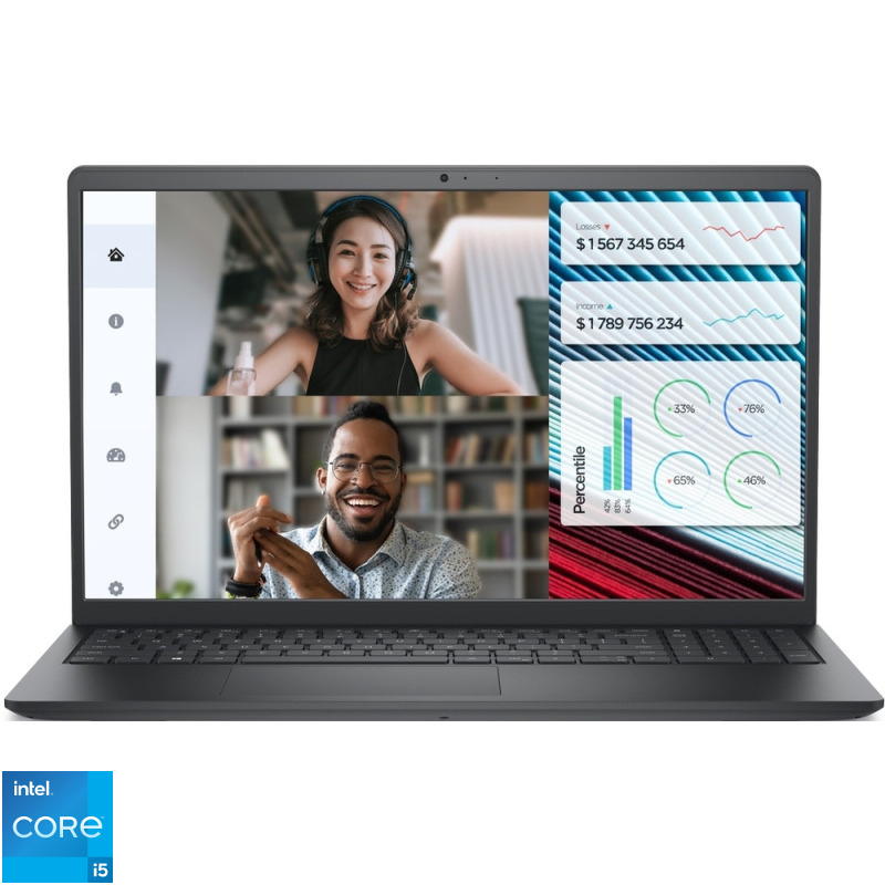 Laptop DELL 15.6'' Vostro 3520 (seria 3000), FHD 120Hz, Procesor Intel® Core™ i5-1135G7 (8M Cache, up to 4.20 GHz), 8GB DDR4, 512GB SSD, Intel Iris Xe, Linux, Carbon Black, 3Yr ProSupport Laptop DELL 15.6'' Vostro 3520 (seria 3000), FHD 120Hz, Procesor Intel® Core™ i5-1135G7 (8M Cache, up to 4.20 GHz), 8GB DDR4, 512GB SSD, Intel Iris Xe, Linux, Carbon Black, 3Yr ProSupport