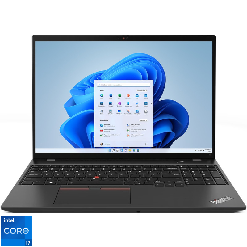 Laptop Lenovo 16'' ThinkPad T16 Gen 2, WUXGA IPS, Procesor Intel® Core™ i7-1355U (12M Cache, up to 5.00 GHz), 16GB DDR5, 512GB SSD, Intel Iris Xe, Win 11 Pro, Thunder Black Laptop Lenovo 16'' ThinkPad T16 Gen 2, WUXGA IPS, Procesor Intel® Core™ i7-1355U (12M Cache, up to 5.00 GHz), 16GB DDR5, 512GB SSD, Intel Iris Xe, Win 11 Pro, Thunder Black