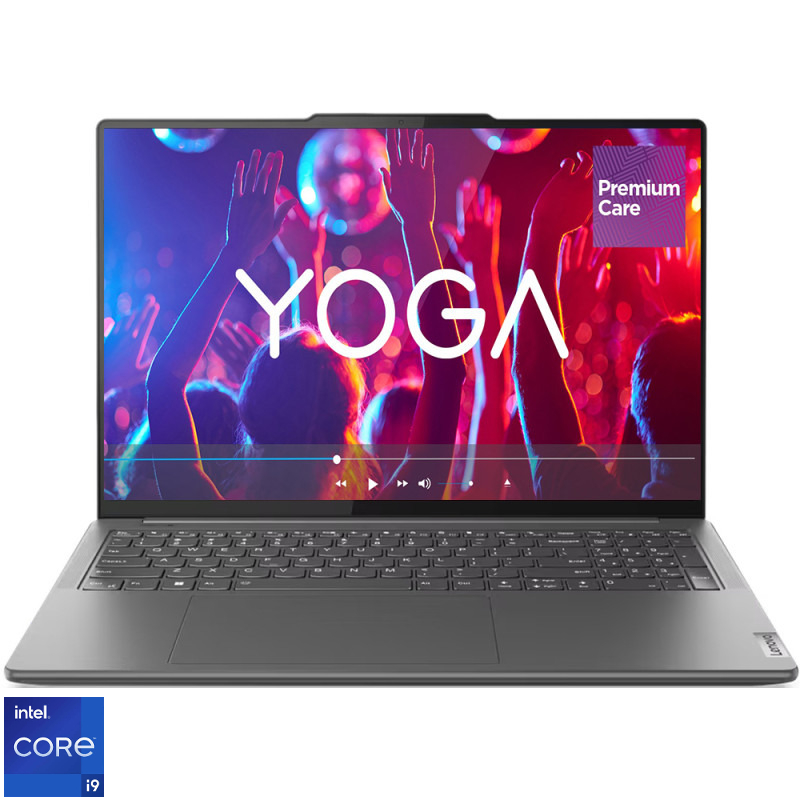 Ultrabook Lenovo 16'' Yoga Pro 9 16IRP8, 3.2K IPS 165Hz, Procesor Intel® Core™ i9-13905H (24M Cache, up to 5.40 GHz), 32GB DDR5X, 1TB SSD, GeForce RTX 4050 6GB, Win 11 Home, Storm Grey, 3Yr Onsite Premium Care Ultrabook Lenovo 16'' Yoga Pro 9 16IRP8, 3.2K IPS 165Hz, Procesor Intel® Core™ i9-13905H (24M Cache, up to 5.40 GHz), 32GB DDR5X, 1TB SSD, GeForce RTX 4050 6GB, Win 11 Home, Storm Grey, 3Yr Onsite Premium Care
