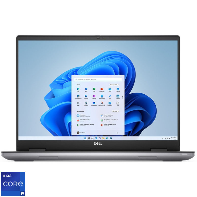 Laptop DELL 16'' Precision 7670 Workstation, FHD+, Procesor Intel® Core™ i9-12950HX (30M Cache, up to 5.00 GHz), 32GB DDR5, 1TB SSD, RTX A3000 12GB, 5G, Win 11 Pro, 3Yr ProSupport Laptop DELL 16'' Precision 7670 Workstation, FHD+, Procesor Intel® Core™ i9-12950HX (30M Cache, up to 5.00 GHz), 32GB DDR5, 1TB SSD, RTX A3000 12GB, 5G, Win 11 Pro, 3Yr ProSupport