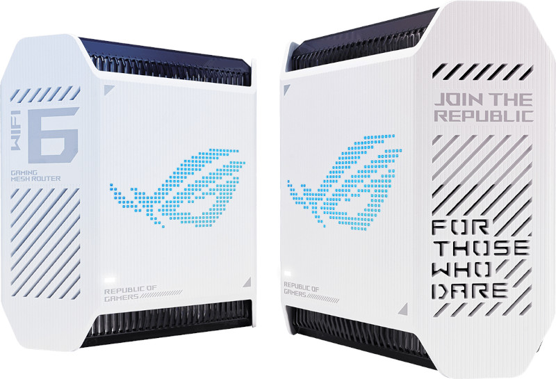 Router wireless ASUS Gigabit ROG Rapture GT6 Tri-Band WiFi 6 White 2Pack