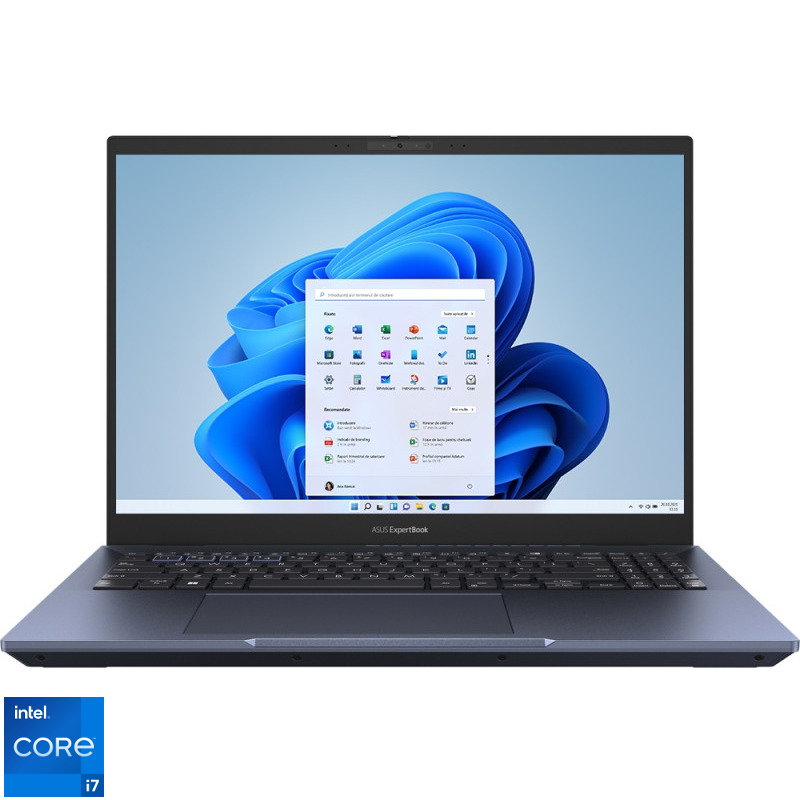 Ultrabook ASUS 16'' ExpertBook B5 B5602CBA, WQUXGA OLED, Procesor Intel® Core™ i7-1260P (18M Cache, up to 4.70 GHz), 16GB DDR5, 1TB SSD, Intel Iris Xe, Win 11 Pro, Star Black Ultrabook ASUS 16'' ExpertBook B5 B5602CBA, WQUXGA OLED, Procesor Intel® Core™ i7-1260P (18M Cache, up to 4.70 GHz), 16GB DDR5, 1TB SSD, Intel Iris Xe, Win 11 Pro, Star Black