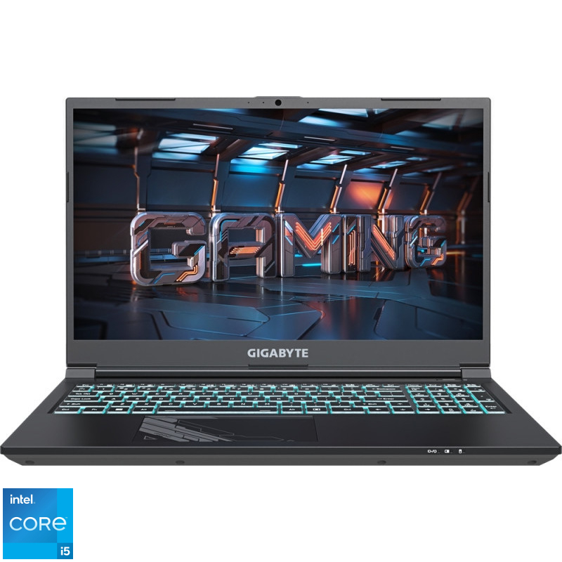 Laptop GIGABYTE Gaming 15.6'' G5 MF, FHD 144Hz, Procesor Intel® Core™ i5-12500H (18M Cache, up to 4.50 GHz), 8GB DDR4, 512GB SSD, GeForce RTX 4050 6GB, Free DOS, Black Laptop GIGABYTE Gaming 15.6'' G5 MF, FHD 144Hz, Procesor Intel® Core™ i5-12500H (18M Cache, up to 4.50 GHz), 8GB DDR4, 512GB SSD, GeForce RTX 4050 6GB, Free DOS, Black