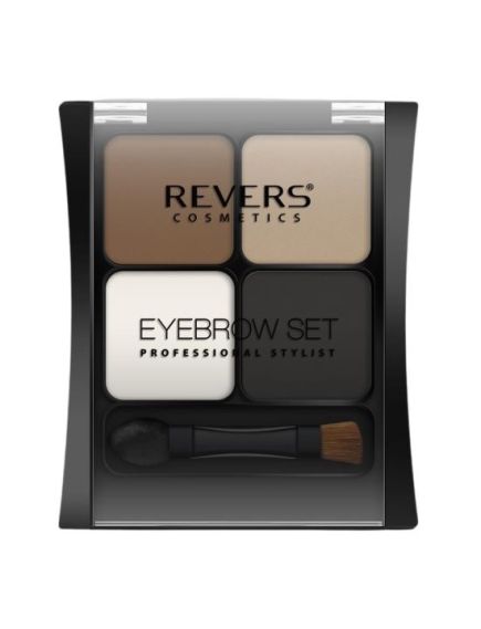 Kit fard de sprancene cu 4 culori, Professional Stylist, Revers, Nr.3 Engros Kit fard de sprancene cu 4 culori, Professional Stylist, Revers, Nr.3 Engros
