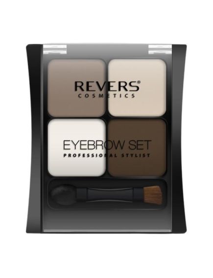 Kit fard de sprancene cu 4 culori, Professional Stylist, Revers, Nr.4 Engros Kit fard de sprancene cu 4 culori, Professional Stylist, Revers, Nr.4 Engros
