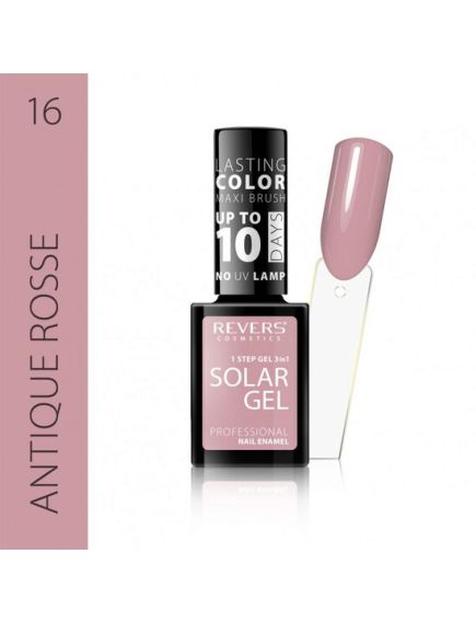 Lac de unghii Solar Gel, Revers, 12 ml, nude, nr 16, antique rosse Engros Lac de unghii Solar Gel, Revers, 12 ml, nude, nr 16, antique rosse Engros