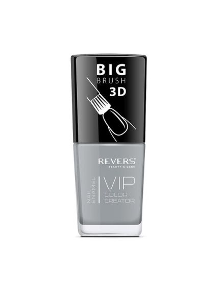 Lac de unghii Vip, 3D, Revers, gri, mat, 12 ml, Nr 101 - gri Engros Lac de unghii Vip, 3D, Revers, gri, mat, 12 ml, Nr 101 - gri Engros