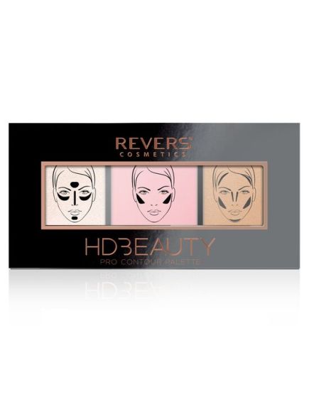 Paleta de machiaj pentru contur, Pro Contour, HD Beauty, Revers, nr 01, 12,5 g Engros Paleta de machiaj pentru contur, Pro Contour, HD Beauty, Revers, nr 01, 12,5 g Engros
