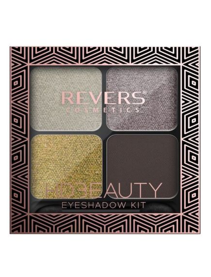 Paleta fard de pleoape cu 4 culori HD Beauty, Metallic Effect, Revers, nr.09, maro Engros Paleta fard de pleoape cu 4 culori HD Beauty, Metallic Effect, Revers, nr.09, maro Engros