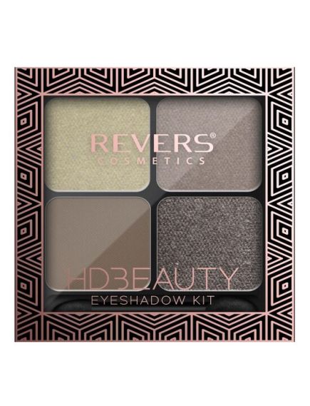 Paleta fard de pleoape cu 4 culori HD Beauty, Metallic Effect, Revers, nr.11, nude Engros Paleta fard de pleoape cu 4 culori HD Beauty, Metallic Effect, Revers, nr.11, nude Engros