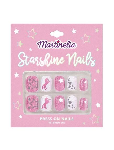 Set 10 unghii false Starshine Nails, cu adeziv Press-On, pentru fetite, Martinelia Engros Set 10 unghii false Starshine Nails, cu adeziv Press-On, pentru fetite, Martinelia Engros